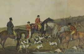 Three hunting prints, vintage, 16cm x 22cm (3)