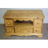 A pine low dresser, 60cm high, 102cm wide