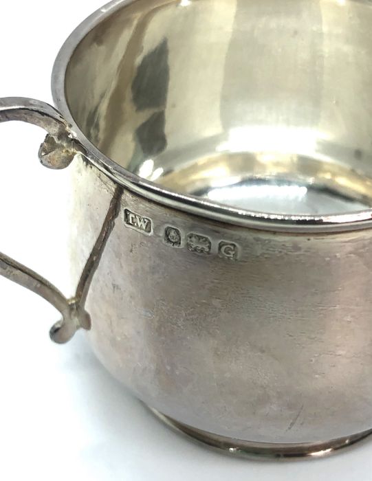 A George III silver pounce pot, hallmarks indistinct, of cylindrical form with pierced lid, 11cm - Image 10 of 13