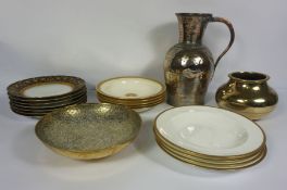 A selection of ceramics, including a Paragon tea service, decorated with sprays of flowers, eleven