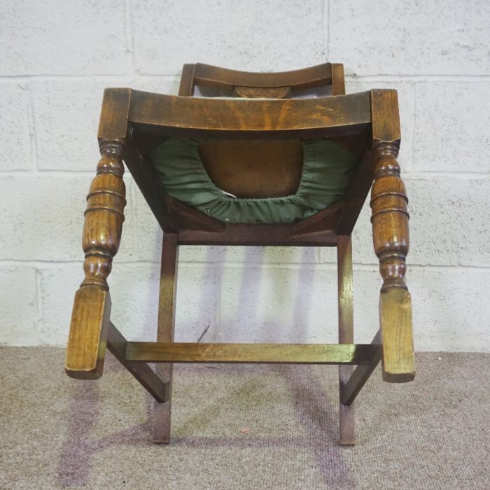 An upholstered armchair, with bentwood beech framed arms, and five other chairs (6) - Image 6 of 14