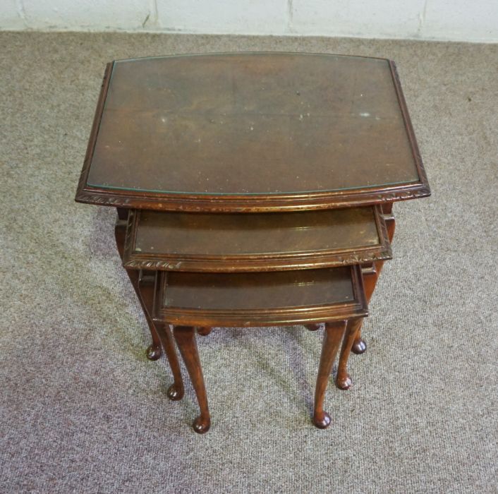 Four small occasional tables including a nest of tables and a gold painted bedside cabinet (5) - Image 11 of 11