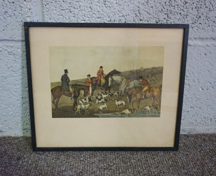 Three hunting prints, vintage, 16cm x 22cm (3) - Image 3 of 10