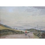 Tom Scott, Scottish (1854-1927),  Huntsman in a Scottish Borders Landscape, probably Duke of