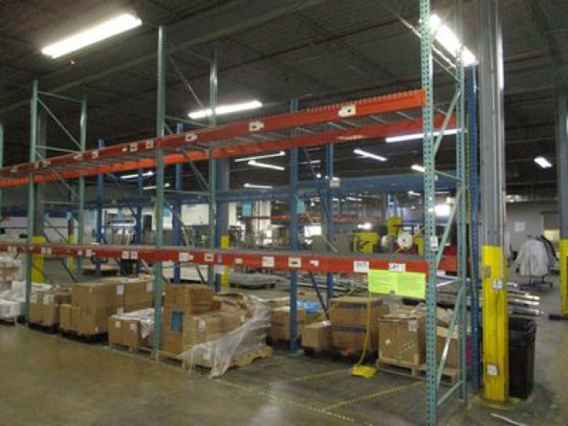 SECT.'S 15'X12'X42" H.D. STEEL PALLET RACKING W/ WIRE DECKING