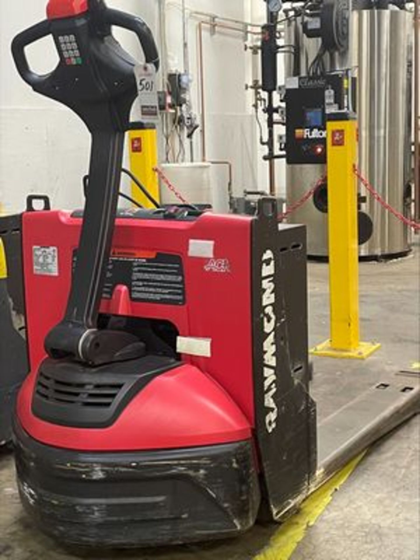 2019 RAYMOND ELEC. WALK-BEHIND PALLET TRUCK, M/N 8210, S/N 821-19-40062, 4,500# CAP.