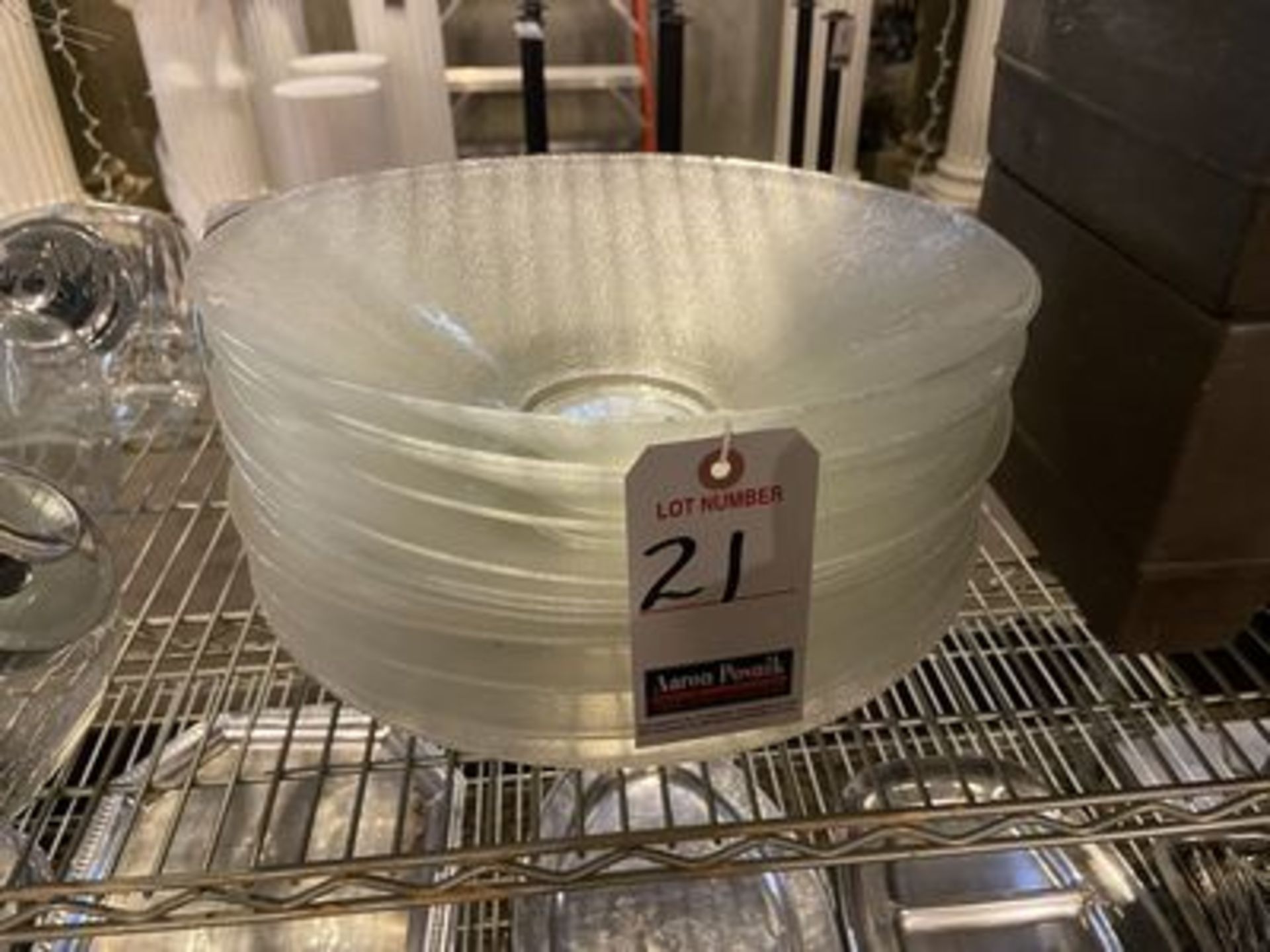 14" GLASS SALAD BOWLS