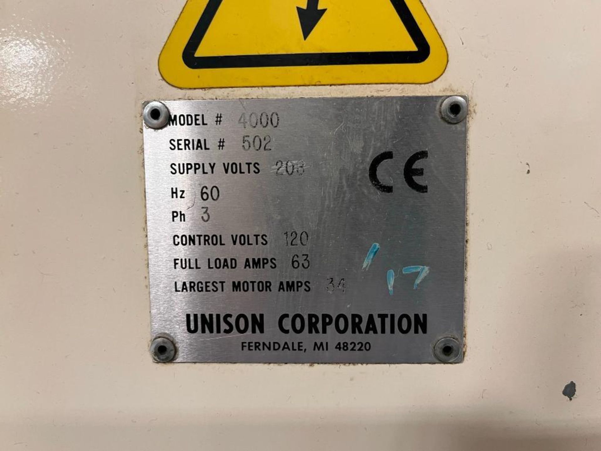 Unison Model 4,000 CNC Super Truflut Tool & Cutter Grinder, S/N 502, Unison Programmable Control - Image 4 of 4