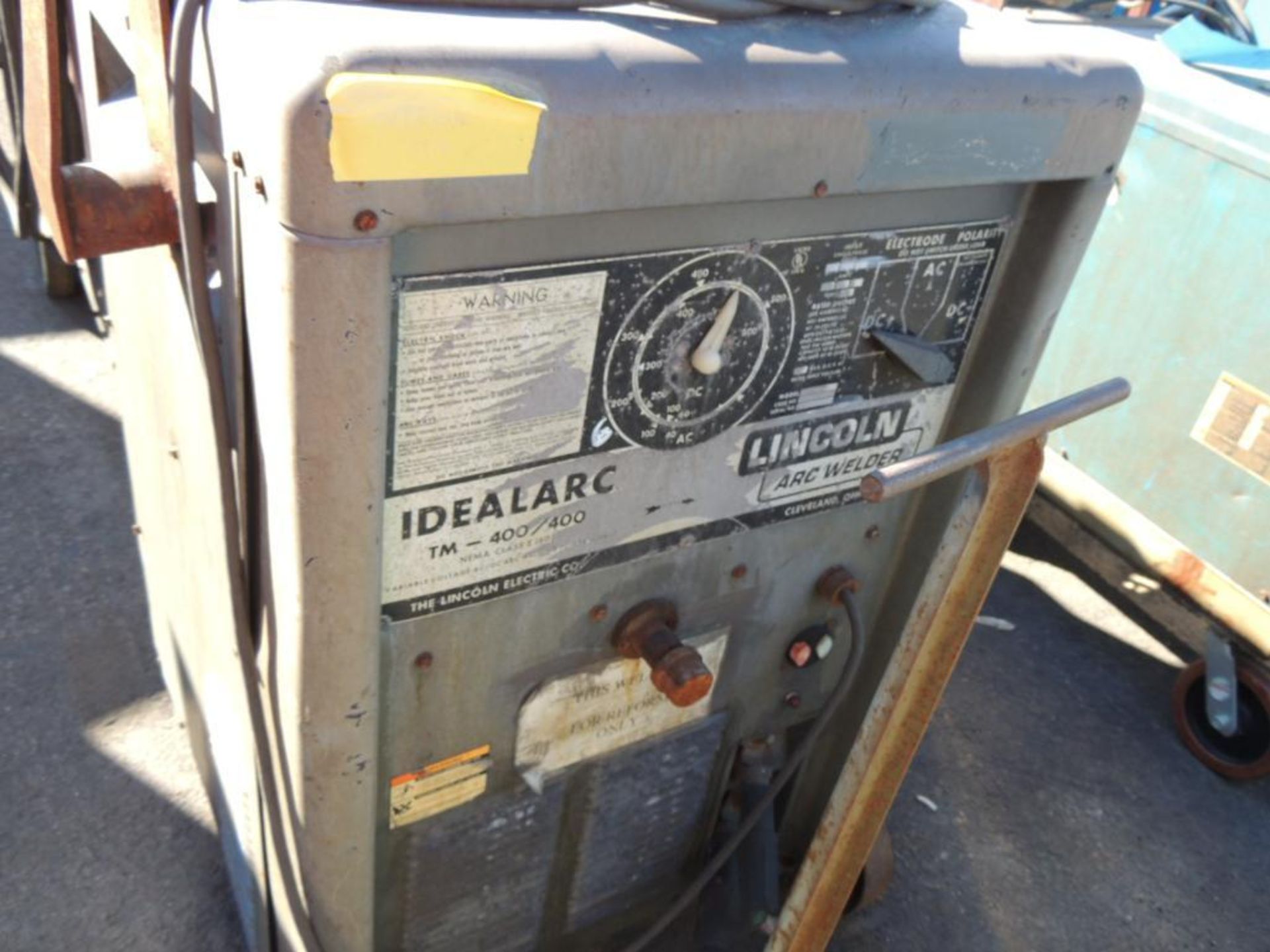 (1) LINCOLN IDEALARC PRECISION TIG 375WELDER, 208/230/460 VOLT, 1 PH, 60 HZ, ( NO WELDING CABLES ) S