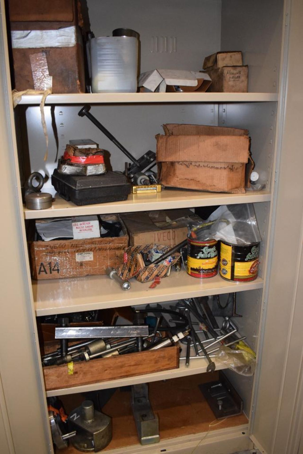 Lot Consisting Of: (2) 2 Door metal cabinets with miscellaneous tools and hardware supplies, includi - Image 6 of 9