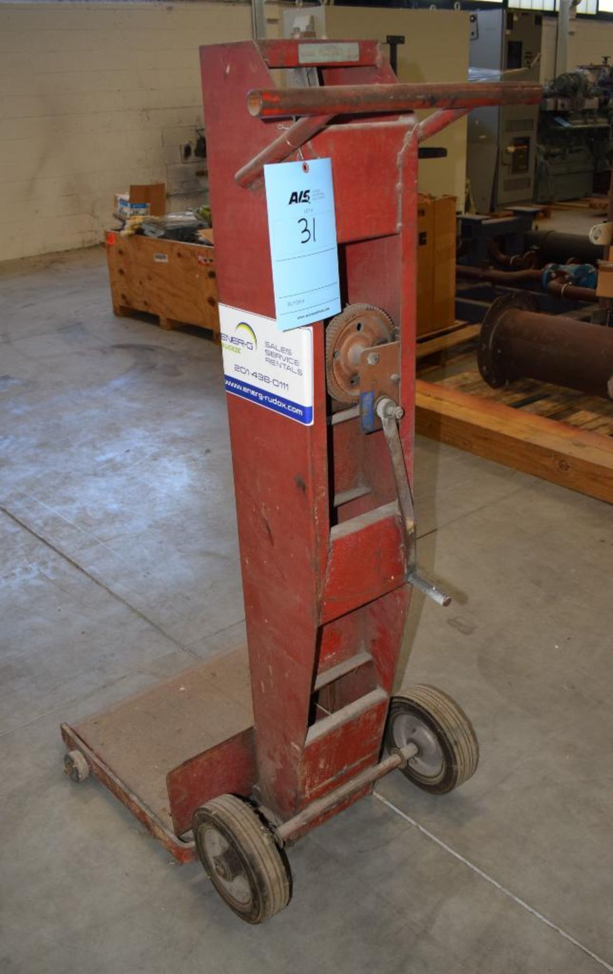 Lot Consisting Of: (1) Dayton 500 capacity manual platform lift, model 3W009. (1) Larin 2 ton foldin - Image 4 of 8