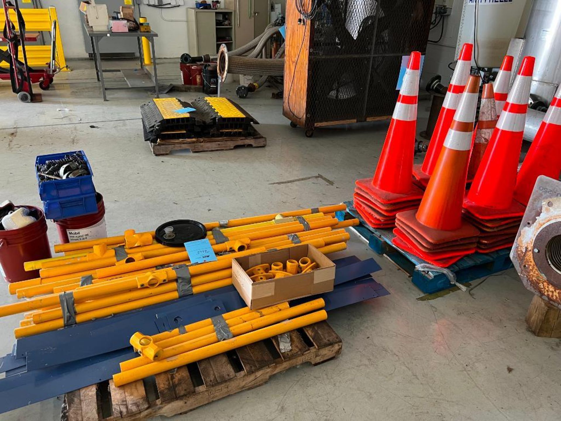 Safety Equipment: Cones, safety rails, Cable protector ramp, hard hats, steel toe boot covers, first - Image 4 of 10