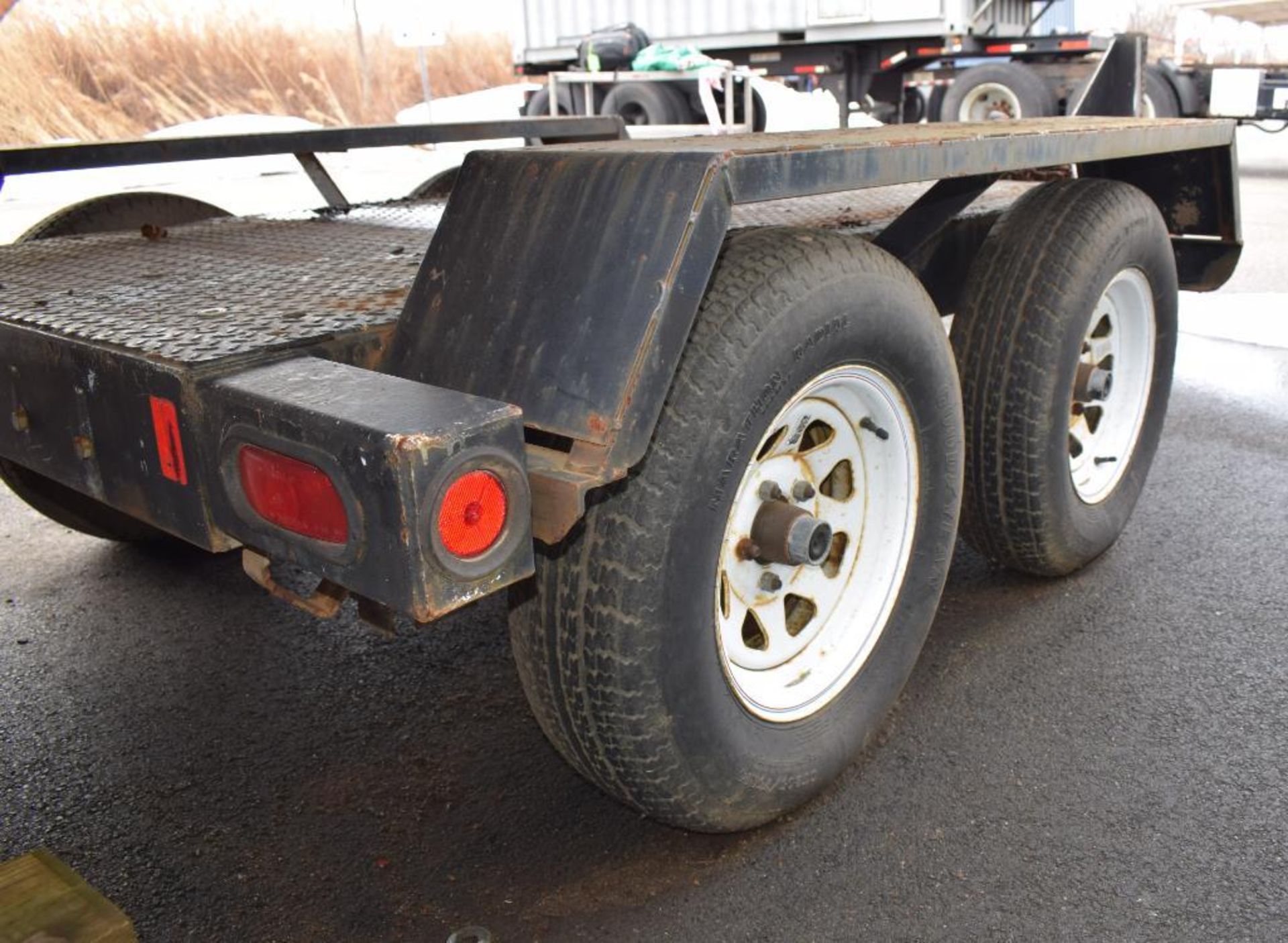 Double Axel Trailer. Approximate 45" wide x 96" long. Last used as a trailer for a generator. - Image 7 of 7