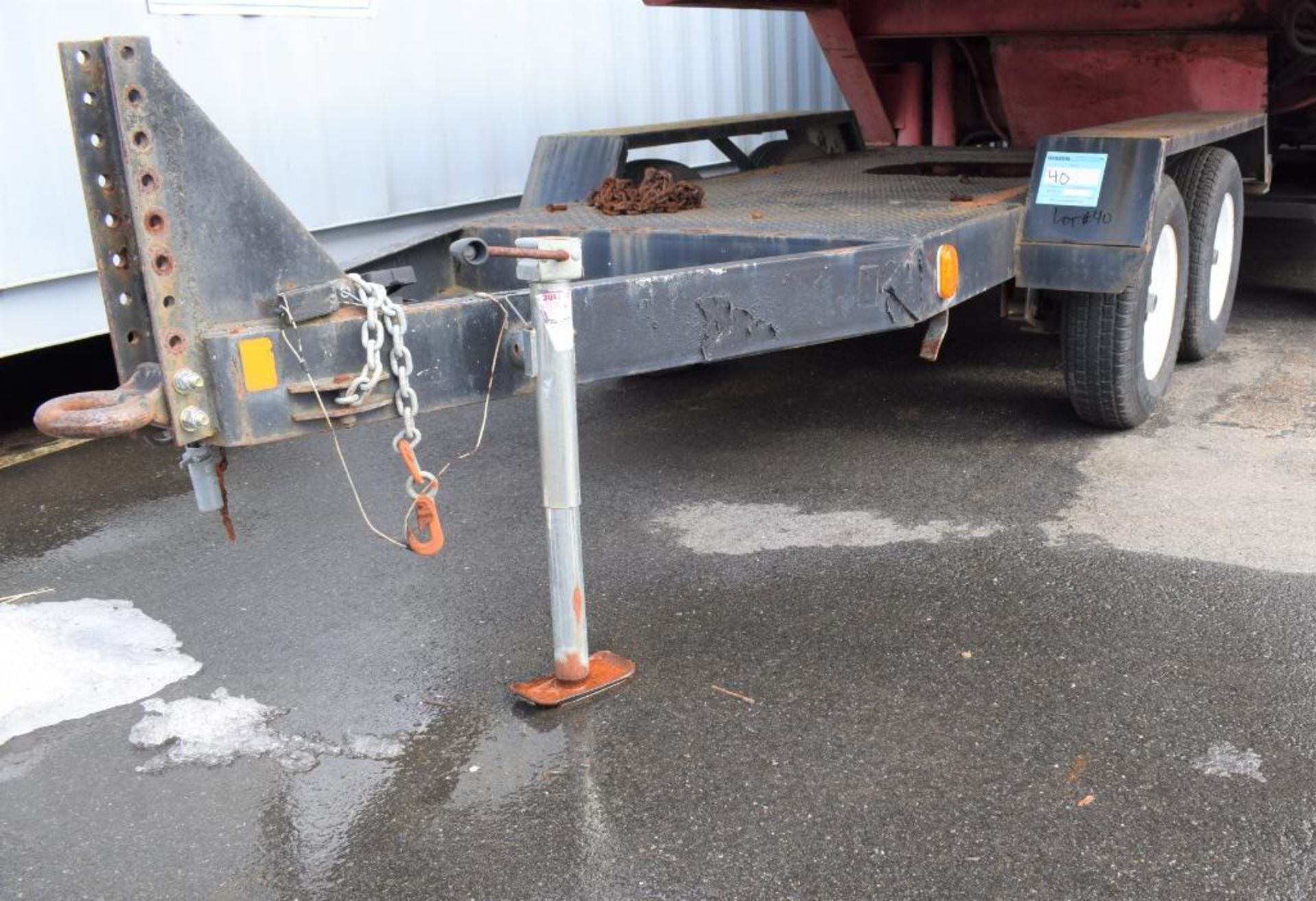 Double Axel Trailer. Approximate 45" wide x 96" long. Last used as a trailer for a generator.