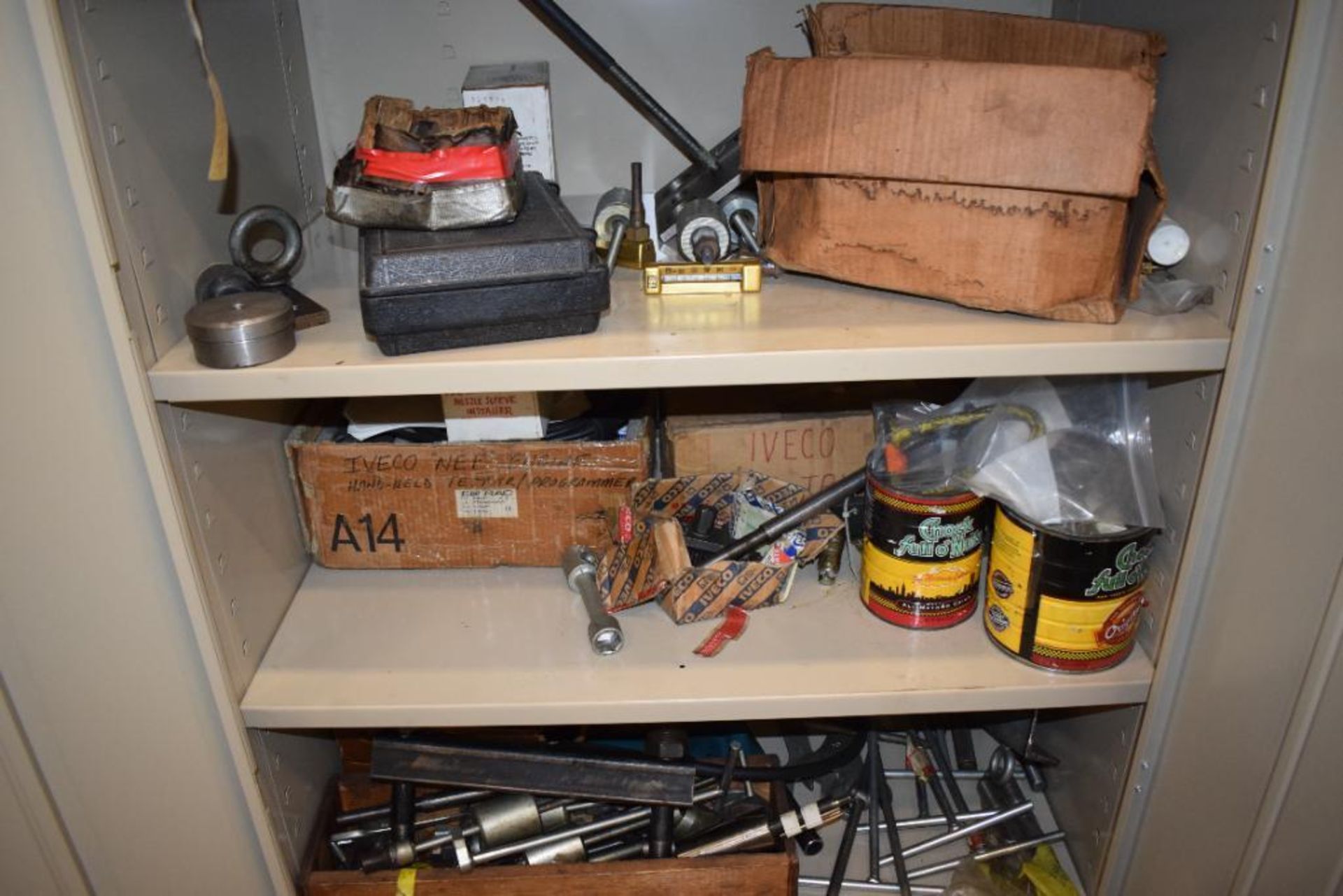 Lot Consisting Of: (2) 2 Door metal cabinets with miscellaneous tools and hardware supplies, includi - Image 8 of 9