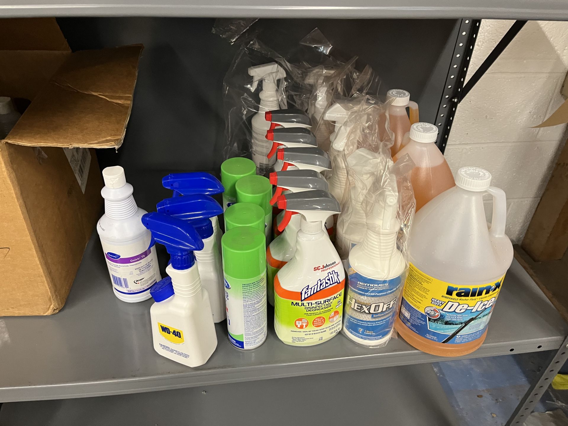 LOT: Rack, Cleaning products, tyvek suit, first aid kits - Image 3 of 3