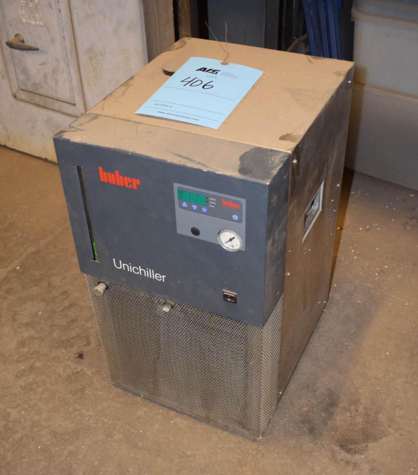 Huber Air Cooled Unichiller, Model 010T. Approximate operating temperature range -20 to +40 degrees