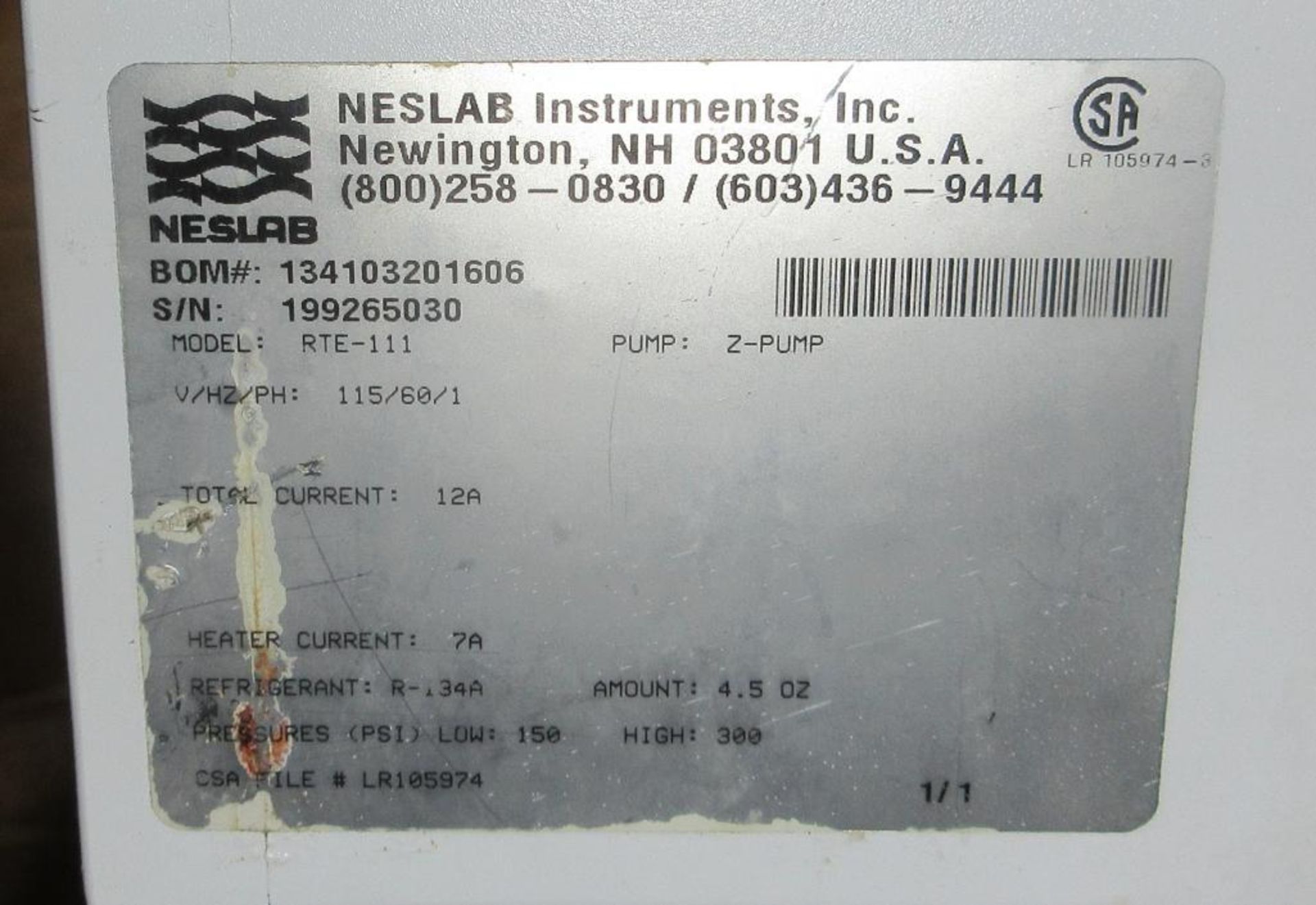 Neslab RTE-111 Refrigerated Water Bath Hot / Cold Circulator. 115 /60/1, S/n 199265030 - Image 3 of 3