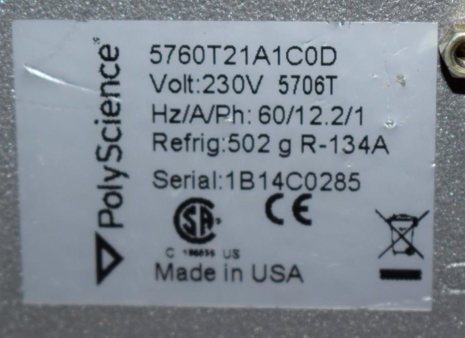 Poly Science Chiller, Model 5760T21A1C0D. Approximate operating temperature range -15 to +80 degrees - Image 4 of 4