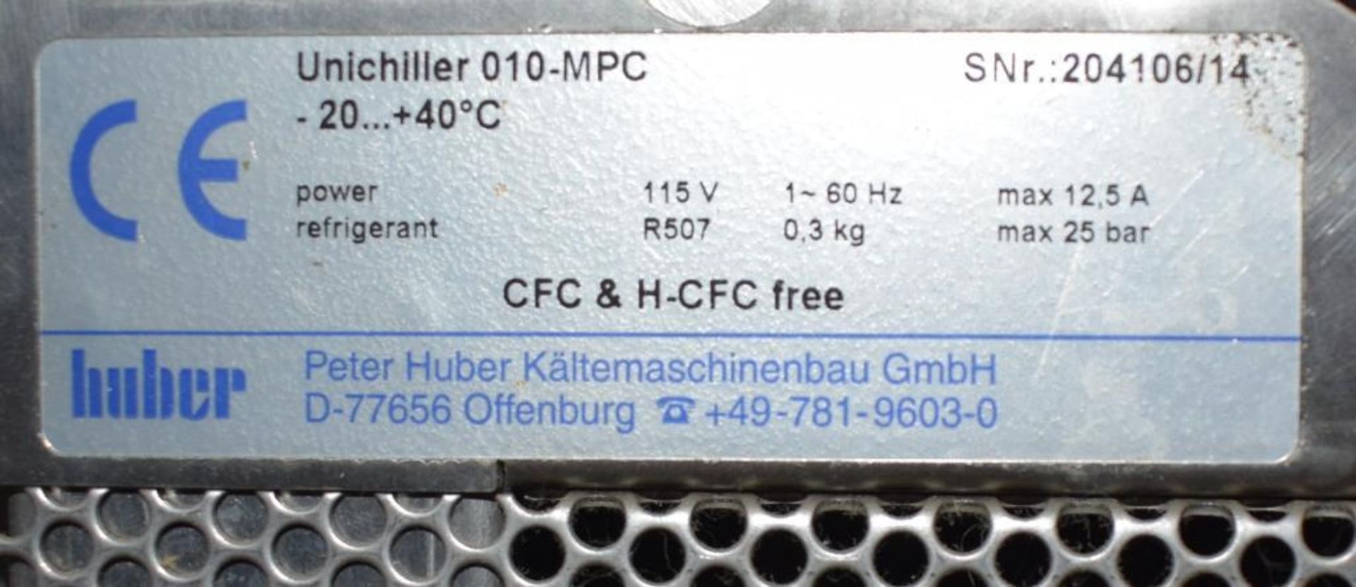 Huber Air Cooled Unichiller, Model 010T. Approximate operating temperature range -20 to +40 degrees - Image 3 of 3