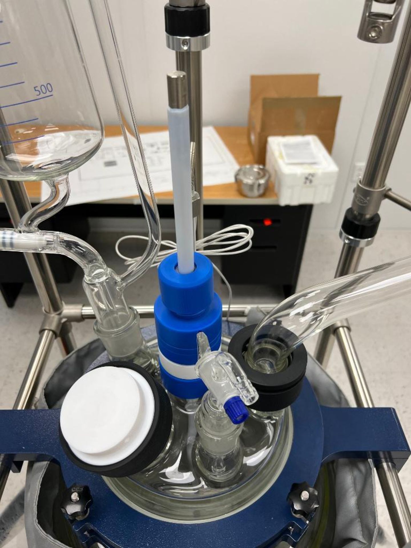 Across International 50L Jacketed Glass Reactor, Model R50F, Serial# 19050094, Built 2019. With agit - Image 9 of 15