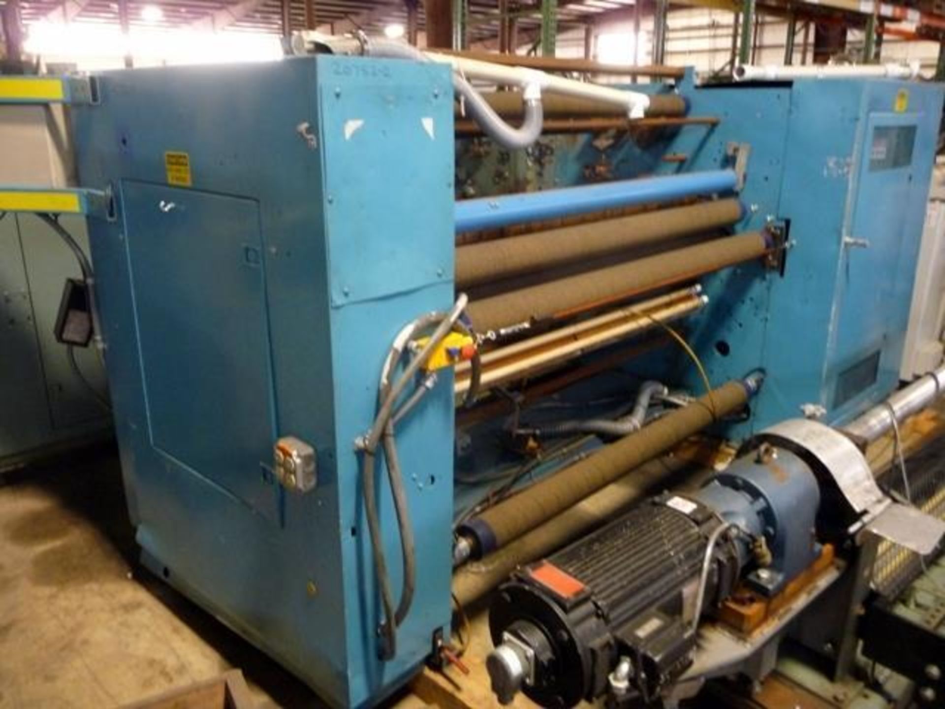 Used- Dusenbery 60" Slitter, Model 815 LR. Duplex design with 3" rewind shafts. 2 Motor design with - Image 21 of 23