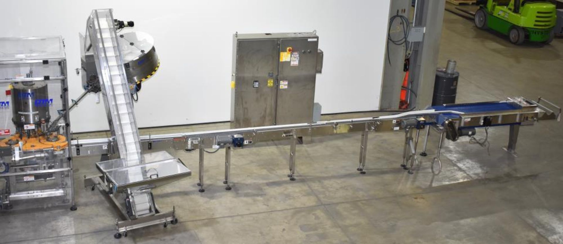 Used- DTM Purefill 2000 Liquid Filling Line with Garvey Feed Table. Pneumatic Scale Model PSC8 plugg - Image 5 of 88