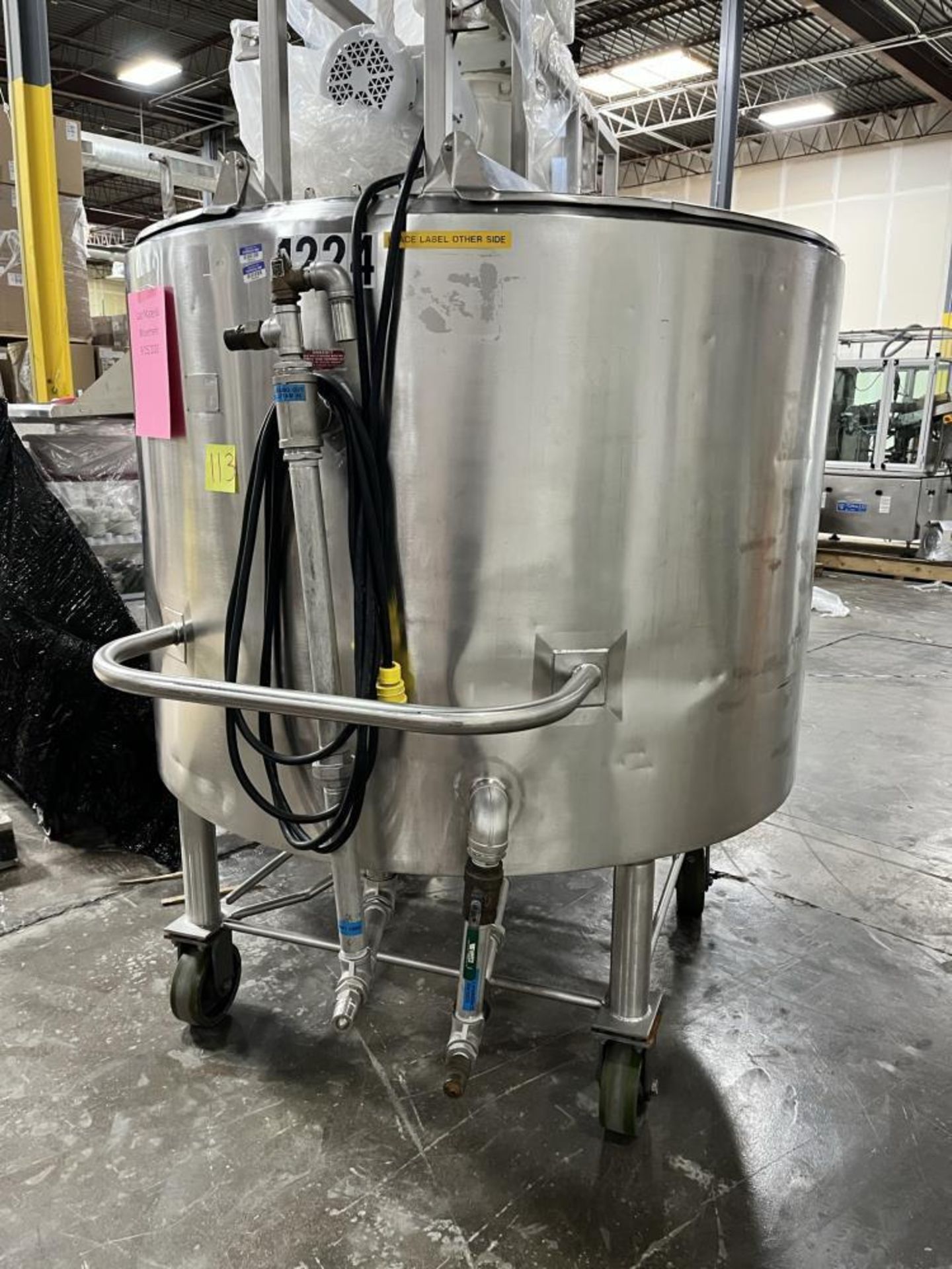 Used-Crepaco approximately 500 gallon stainless steel jacketed tank. Has counter rotating agitiaon. - Image 2 of 5