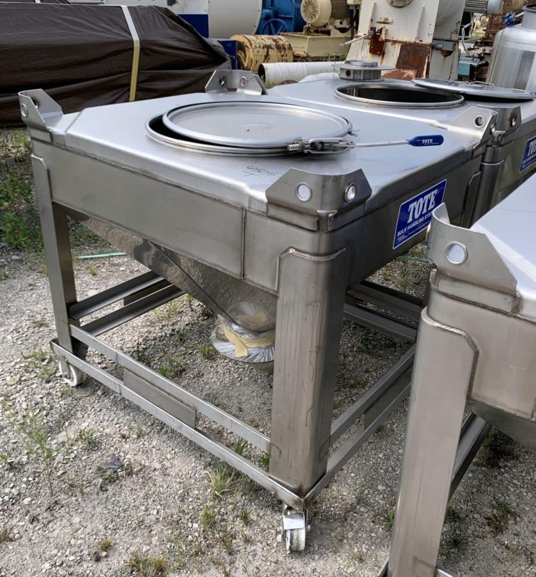 Used-Hoover Industrial Tote Bin, 304 Stainless Steel. Approximate 48" x 42" x 10" straight side x 28 - Image 2 of 16