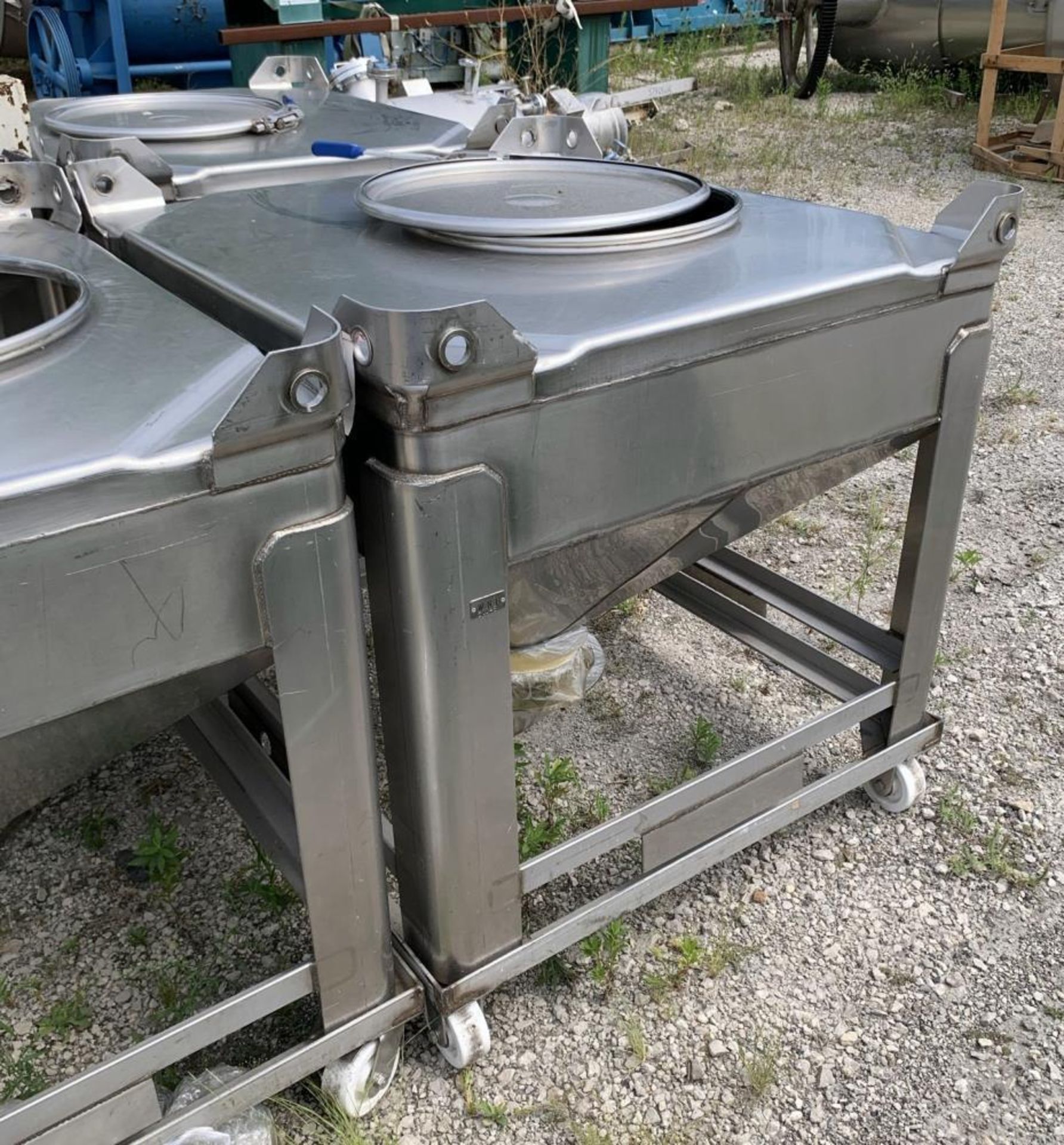 Used-Hoover Industrial Tote Bin, 304 Stainless Steel. Approximate 48" x 42" x 10" straight side x 28 - Image 6 of 16