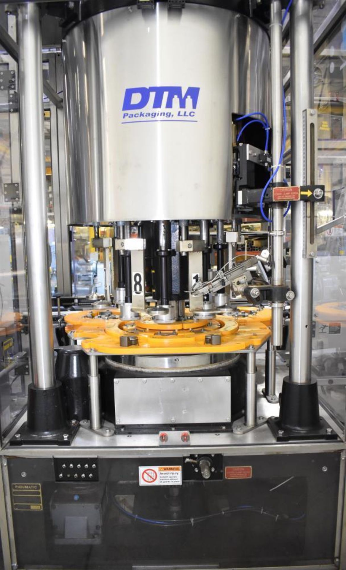 Used- DTM Purefill 2000 Liquid Filling Line with Garvey Feed Table. Pneumatic Scale Model PSC8 plugg - Image 36 of 88