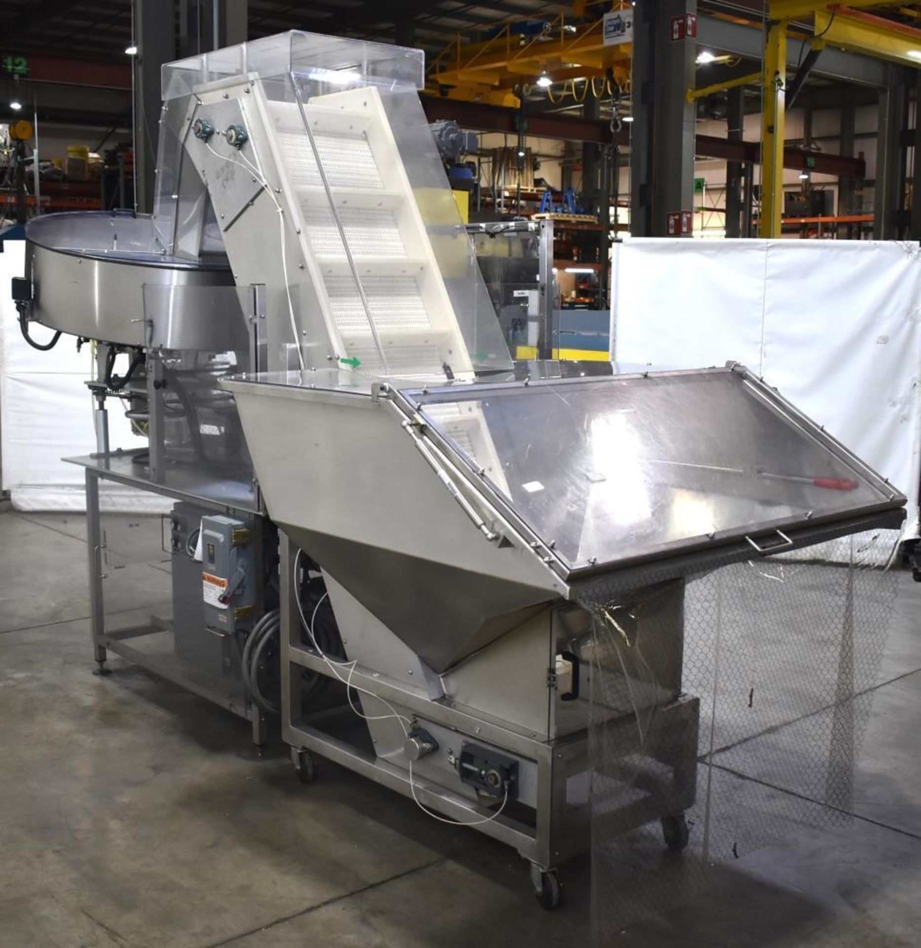 Used-New England Machinery Model NEHCL-200AJ Bulk Bottle Unscrambler. Has Model H/E-40 Bulk Bottle E - Image 5 of 35