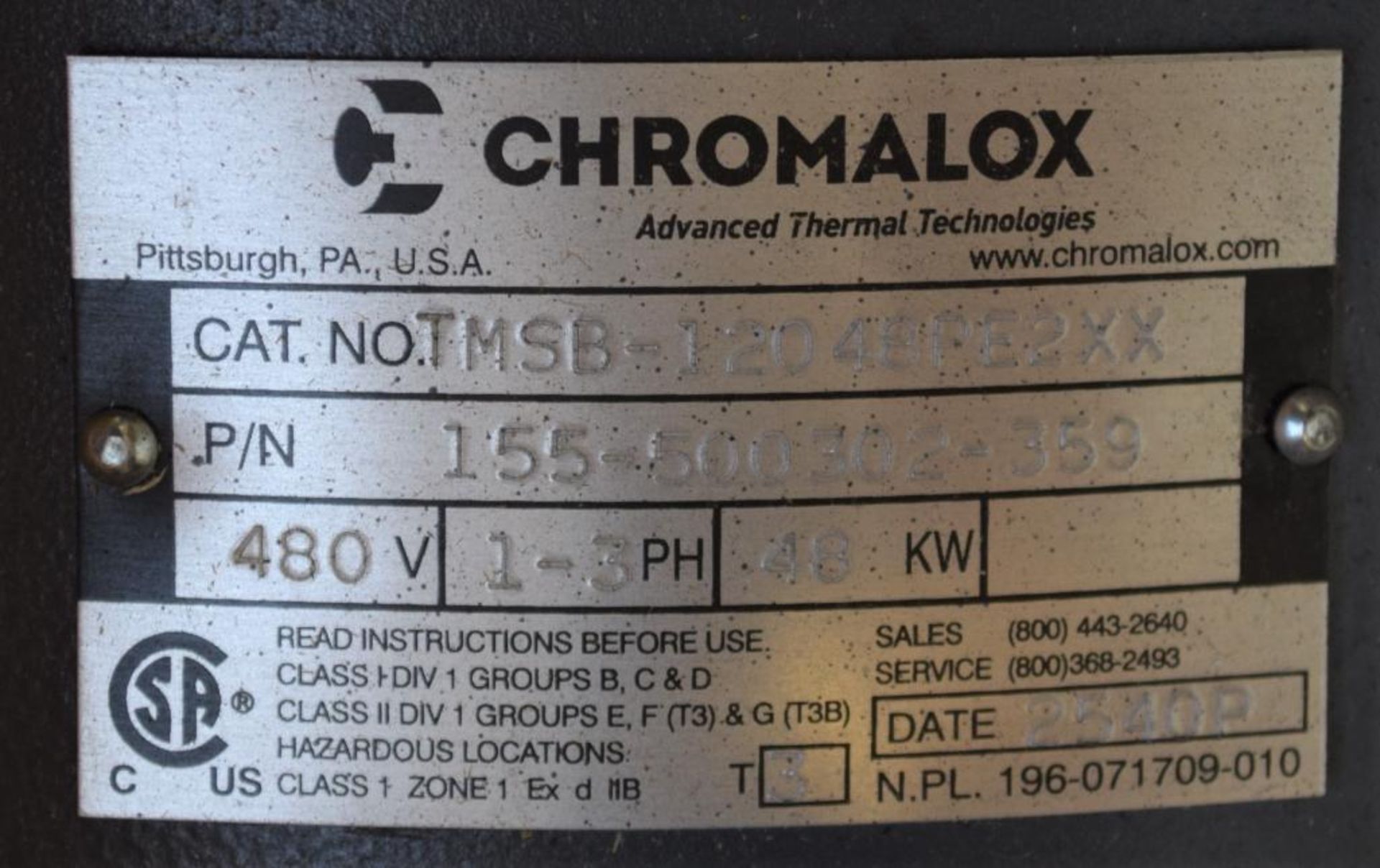 UNUSED Chromalox Circulation Heater - Image 6 of 13