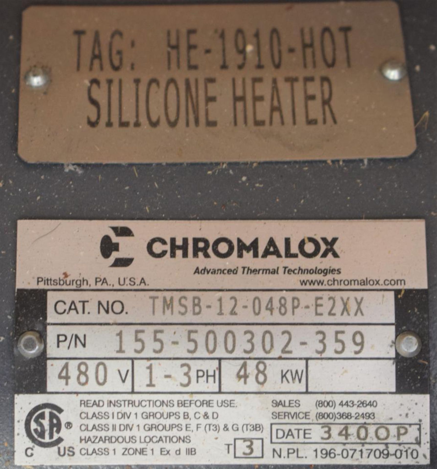 UNUSED Chromalox Circulation Heater - Image 4 of 12
