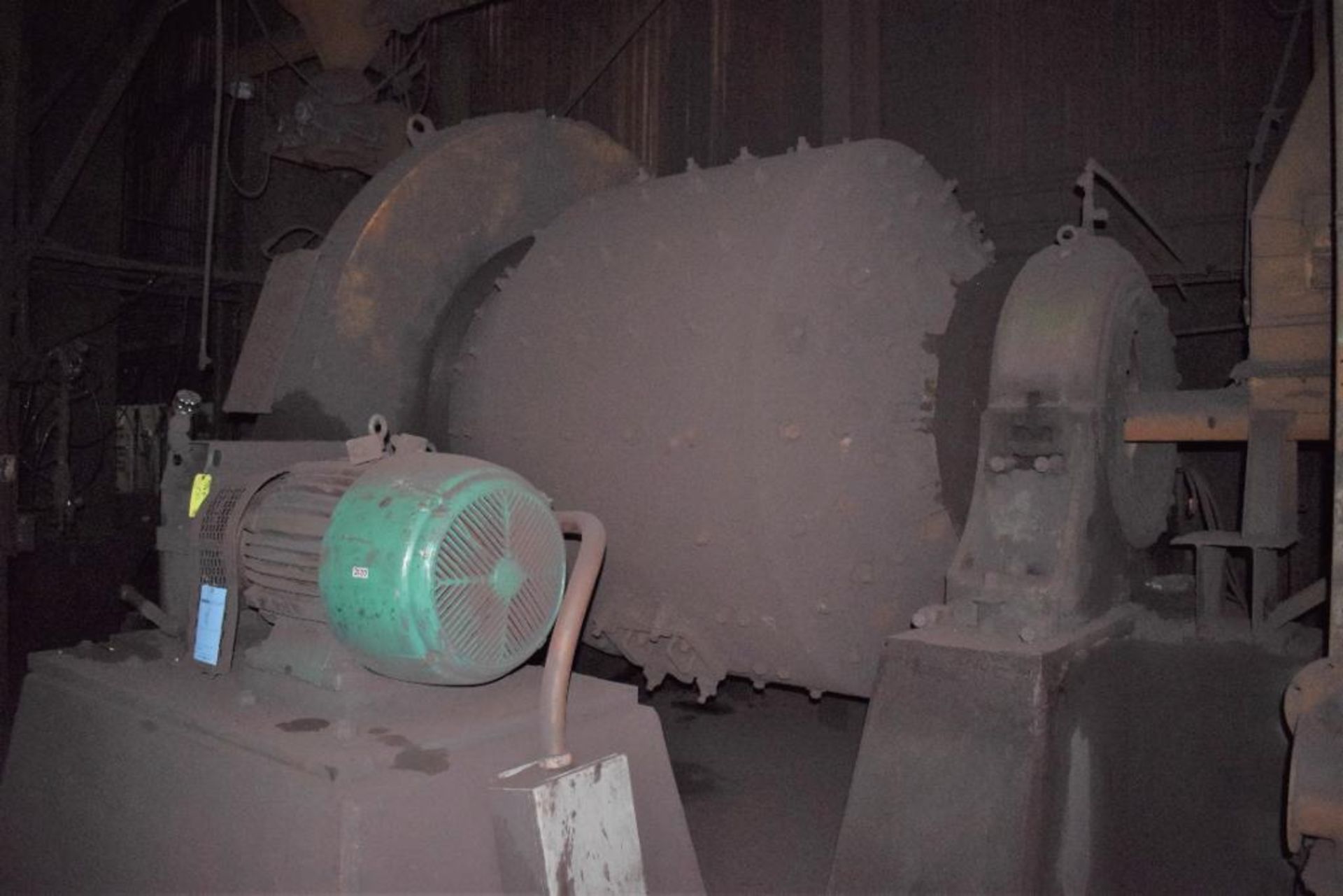 Hardinge Conical Dry Mill, Approximate 8' Diameter x 6' Long. With conical end, driven by an approxi