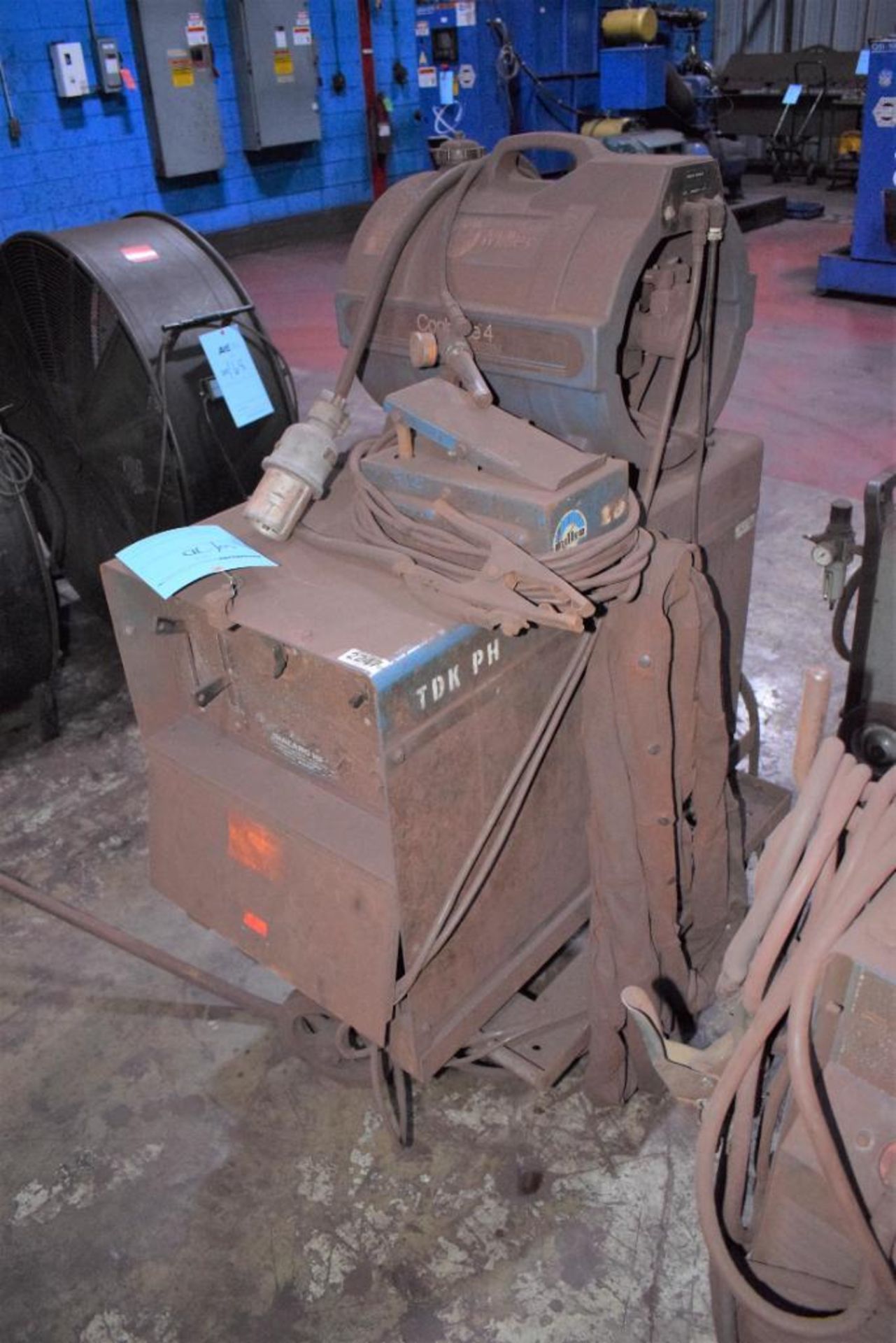 Lot Consisting Of: (1) Miller Dialarc HF constant current AC/DC arc welding power source, (1) Miller - Image 2 of 17