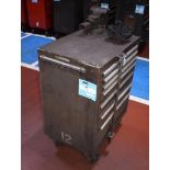 (1) Kennedy 7 Drawer Rolling Tool Box. With vise & miscellaneous tools.