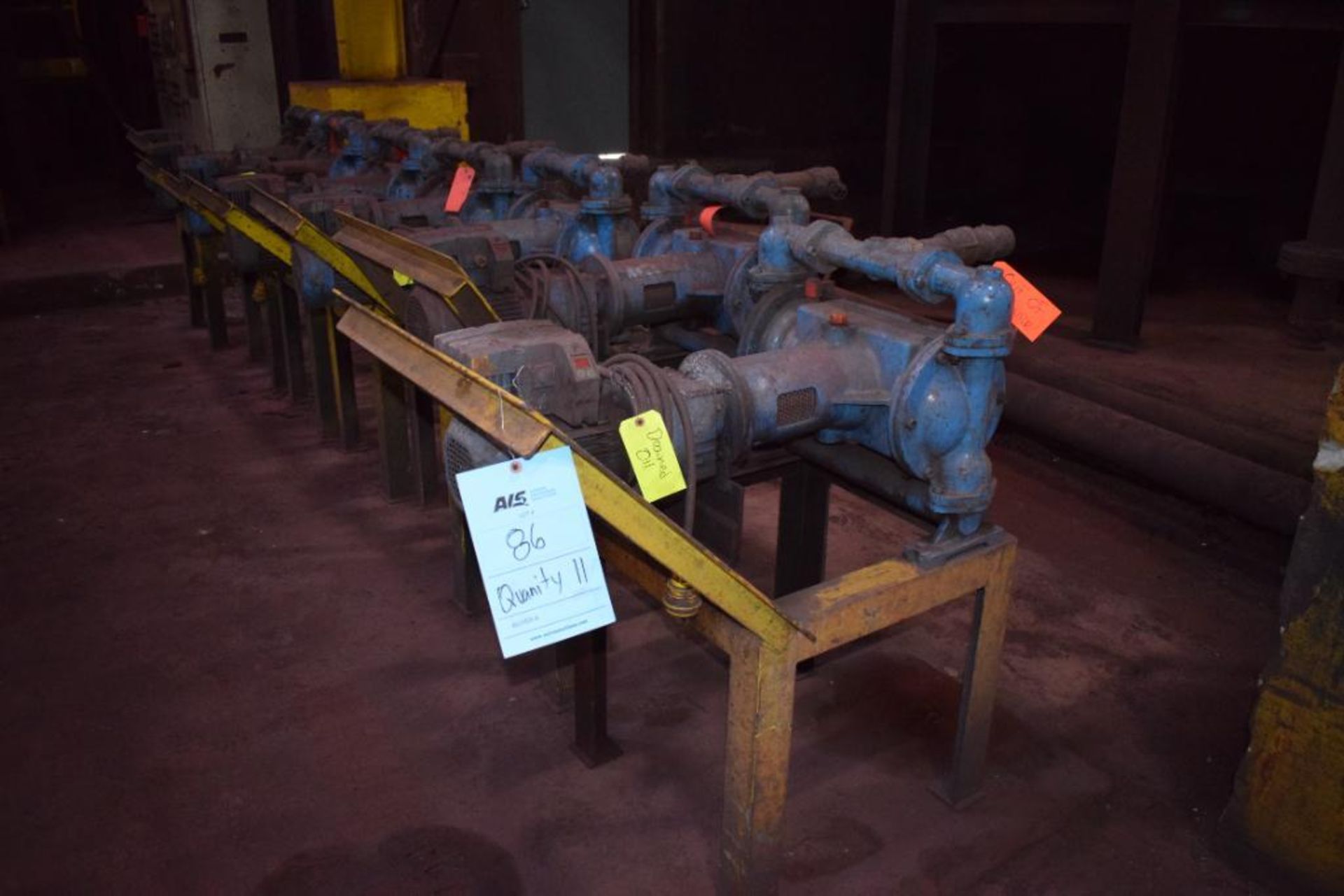 Lot Consisting Of: (11) Abel EM Series Electric Diaphragm Pumps With Stands.