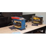 Magnetic testing station. With 2 test stations and rack mounted gaussmeters, (2) TDK-Lambda Power su