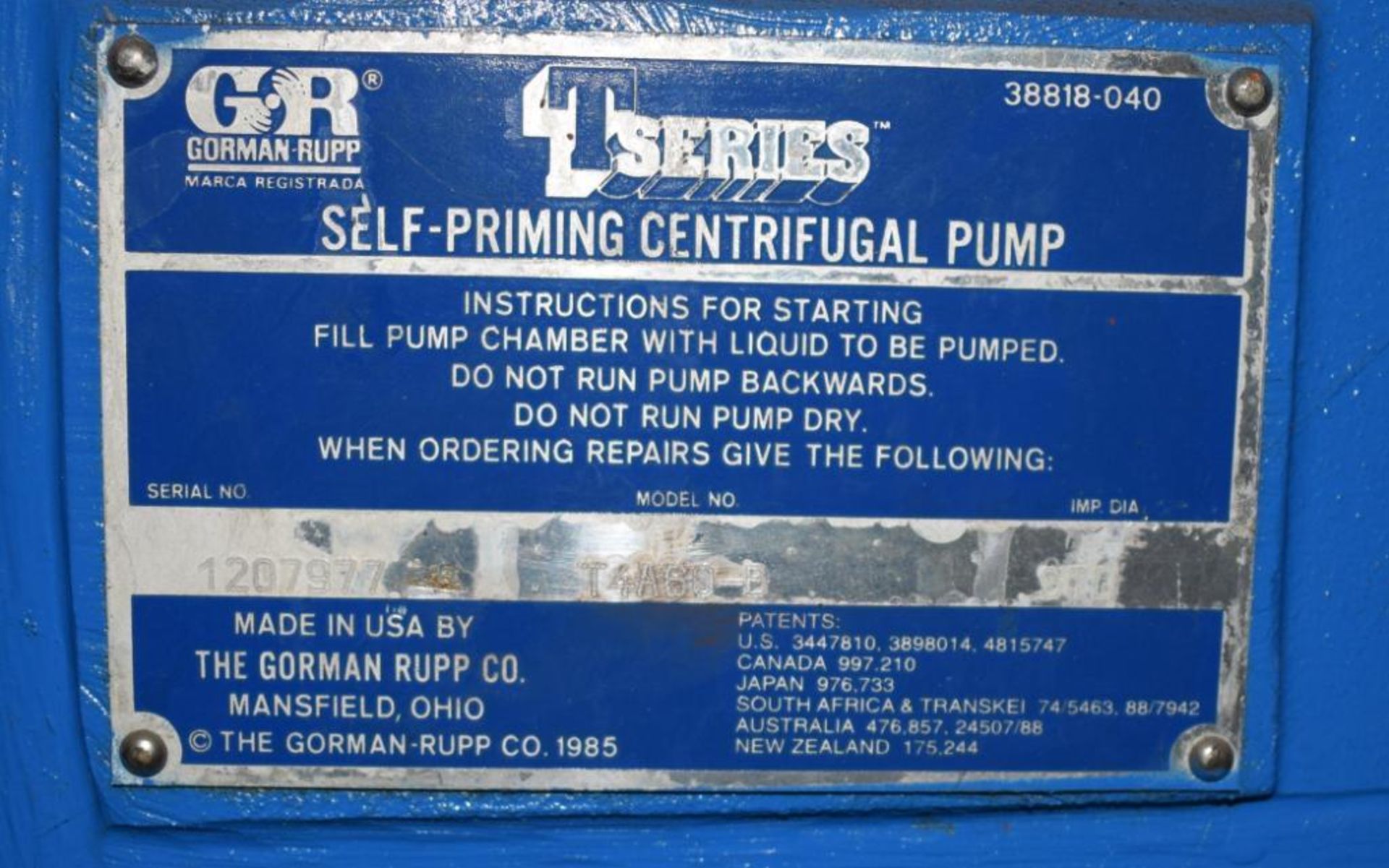 Lot Of (6) Pumps. (2) Paco, (1) Gorman-Rupp, (2) Republic vacuum, (1) Eaton 1.5hp hydraulic power pa - Image 8 of 17