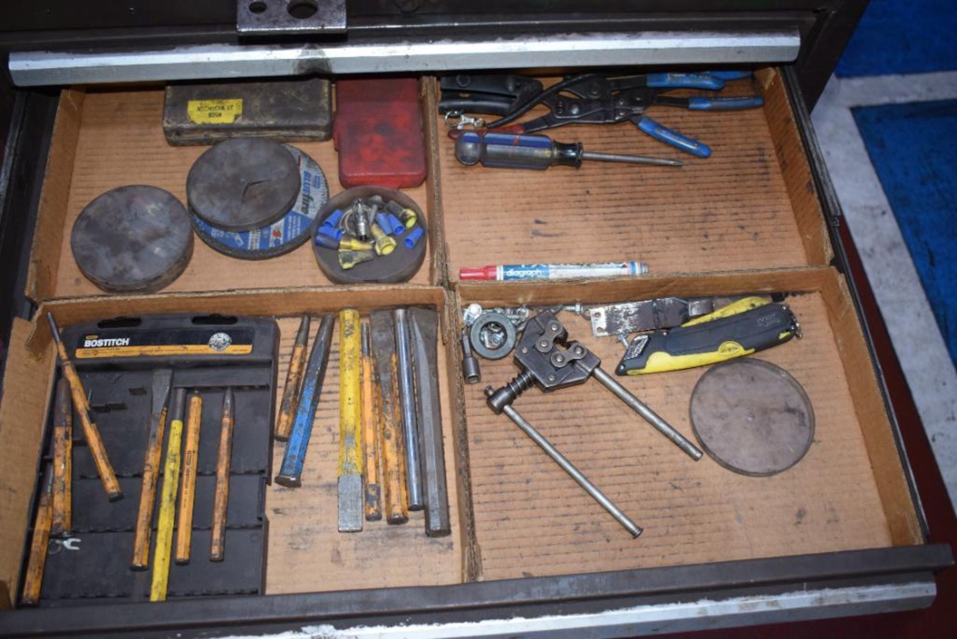 (1) Kennedy 7 Drawer Rolling Tool Box. With vise & miscellaneous tools. - Image 5 of 11