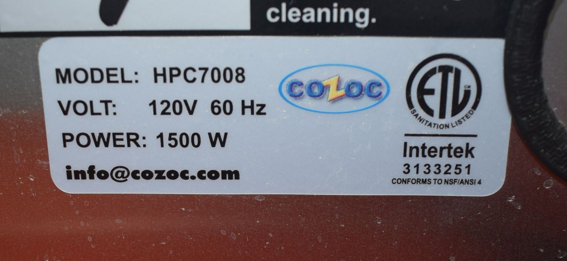 Cozoc Heated/Proofer Cabinet, Model HPC7008. Mounted on casters. - Image 5 of 5