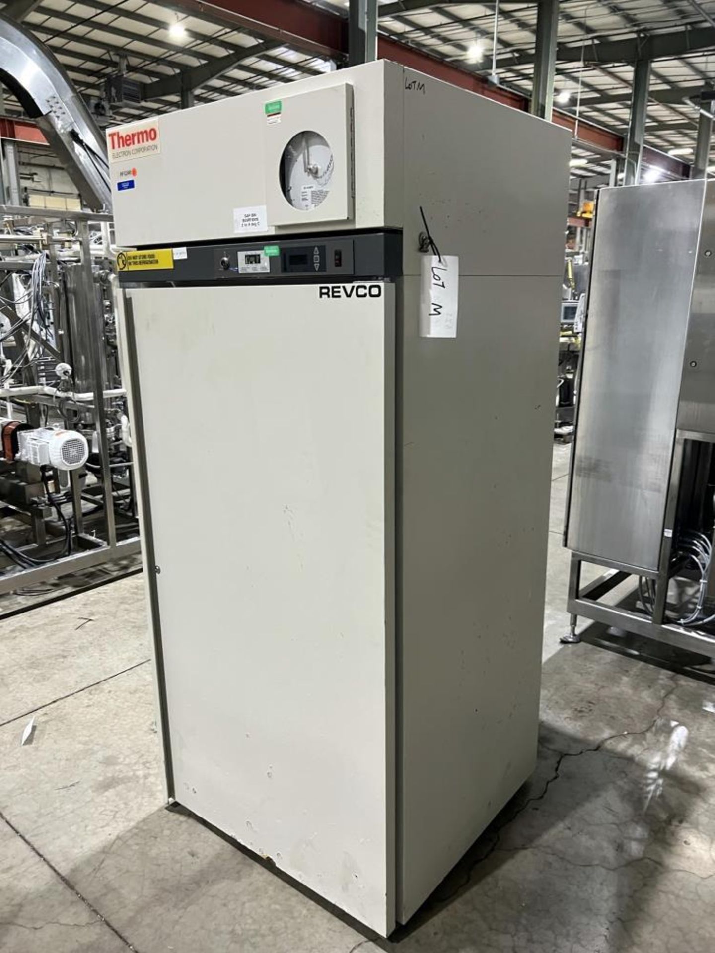 Used- Thermo Revco Upright Refrigerator, Model REL3004A21. 12oz charge of R-134A Refrigerant. 29.2 C