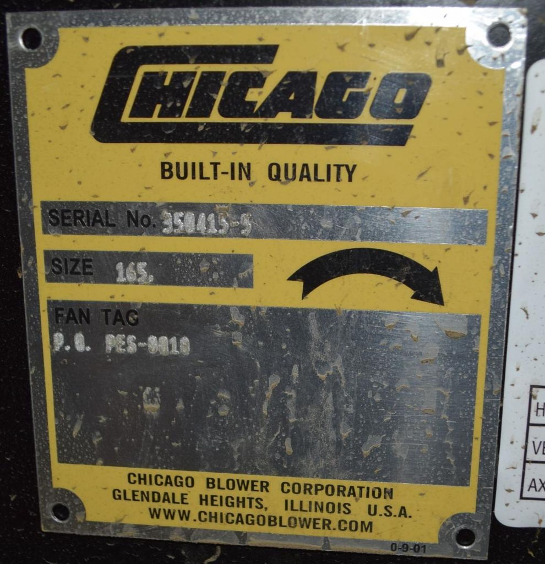 UNUSED Chicago Blower PBI Package Fan - Image 10 of 10