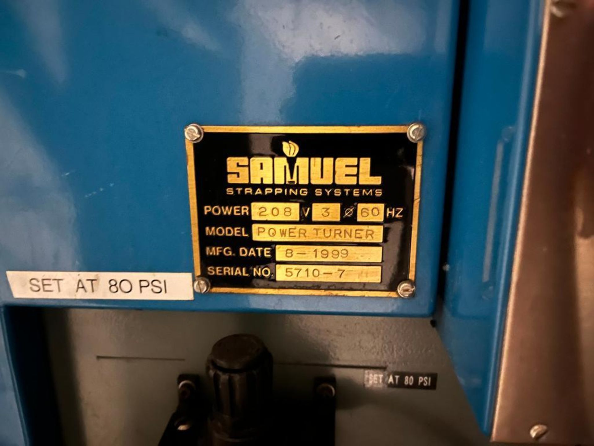 Samuel Strapping Systems Power Turner, S/N 5710-7 (1999) - Image 3 of 3