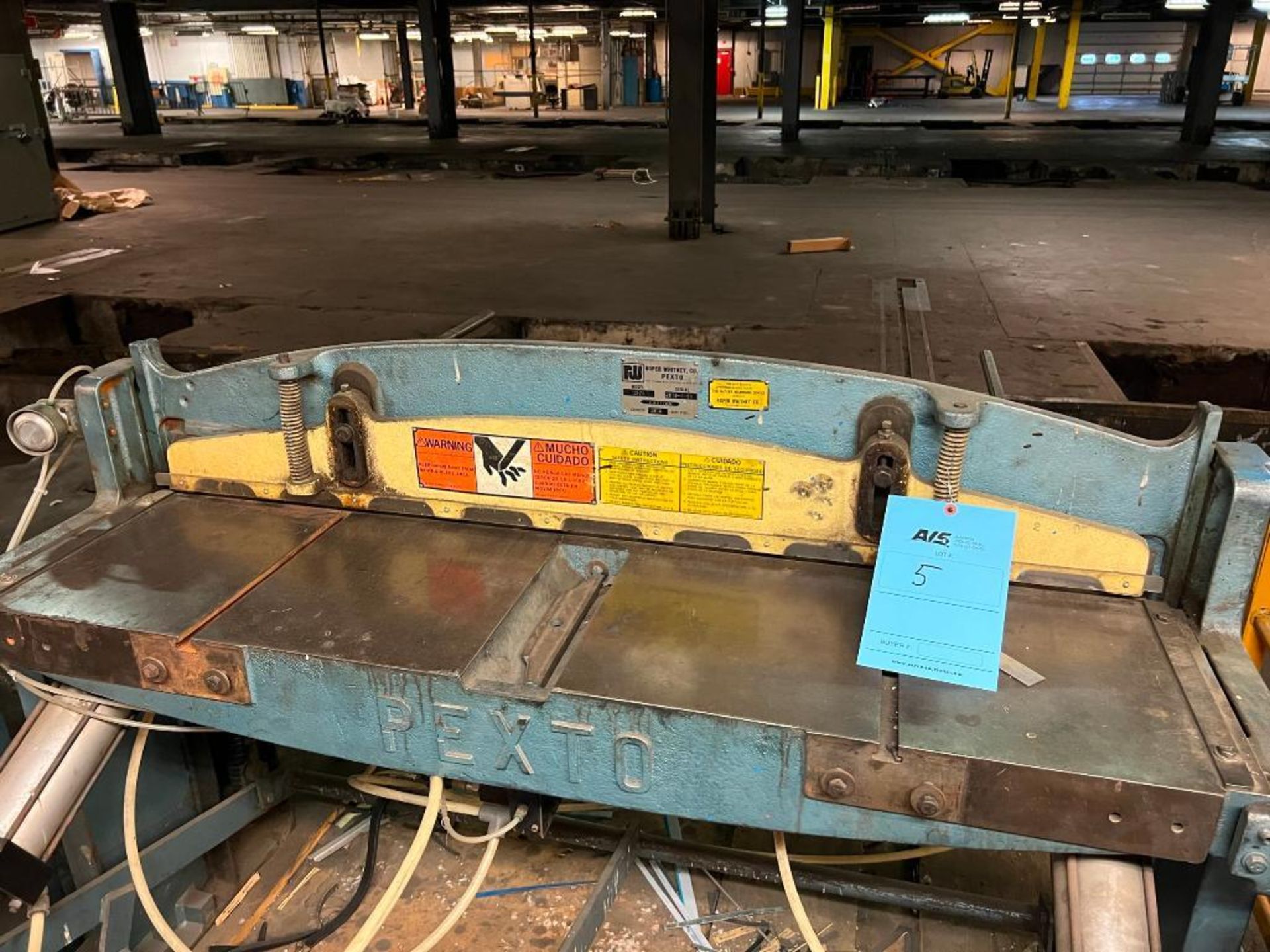 Roper Whitney Pexto Shear Model 1524, S/N 6070-4-93, 16 GA Capacity