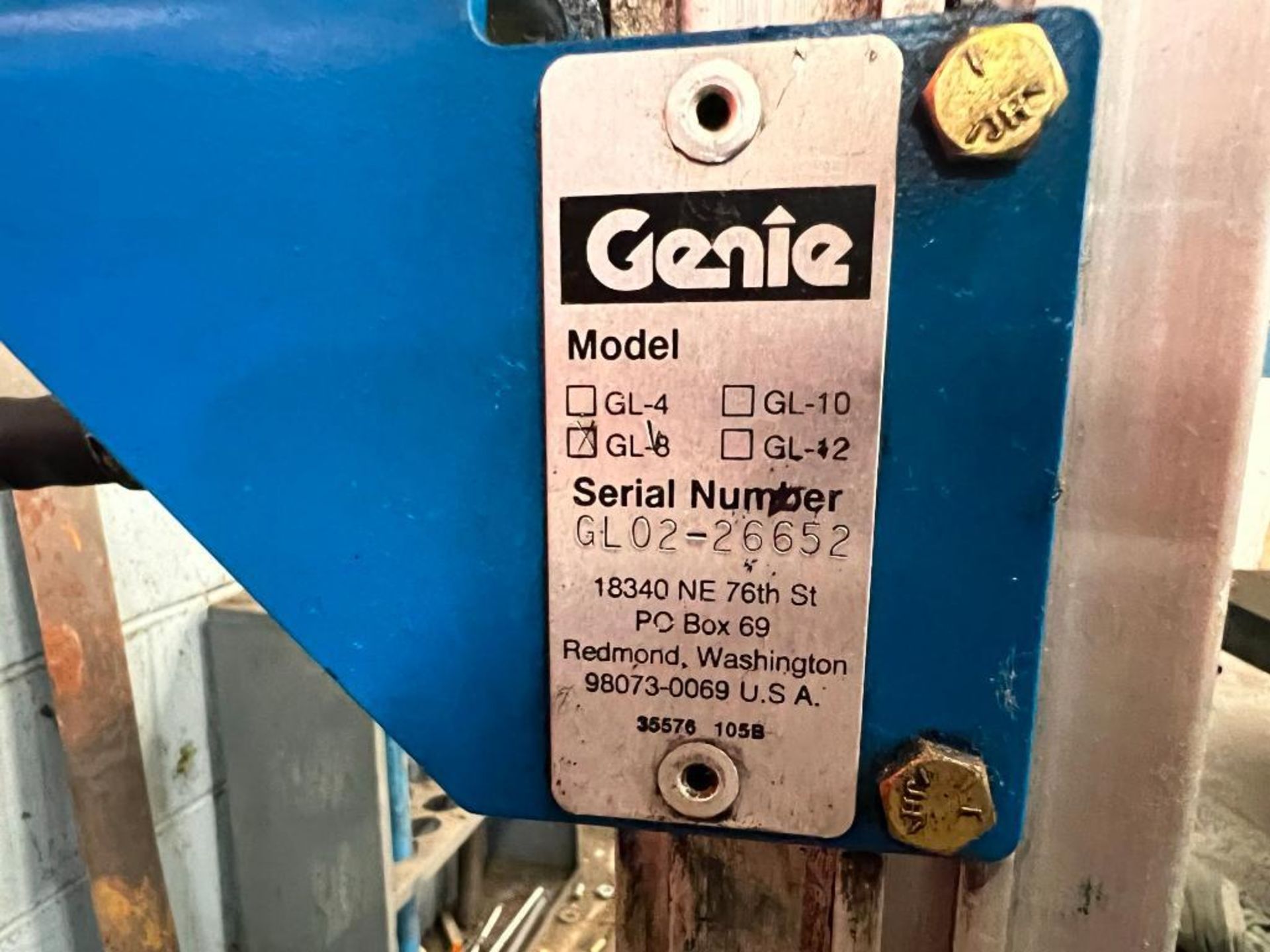 Genie Manual Material Lift Model GL-8, S/N GL02-26652 - Image 4 of 4