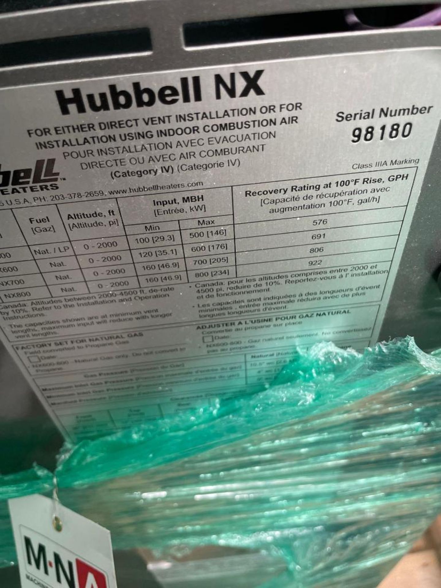 Hubbell NX Heater - Image 10 of 10