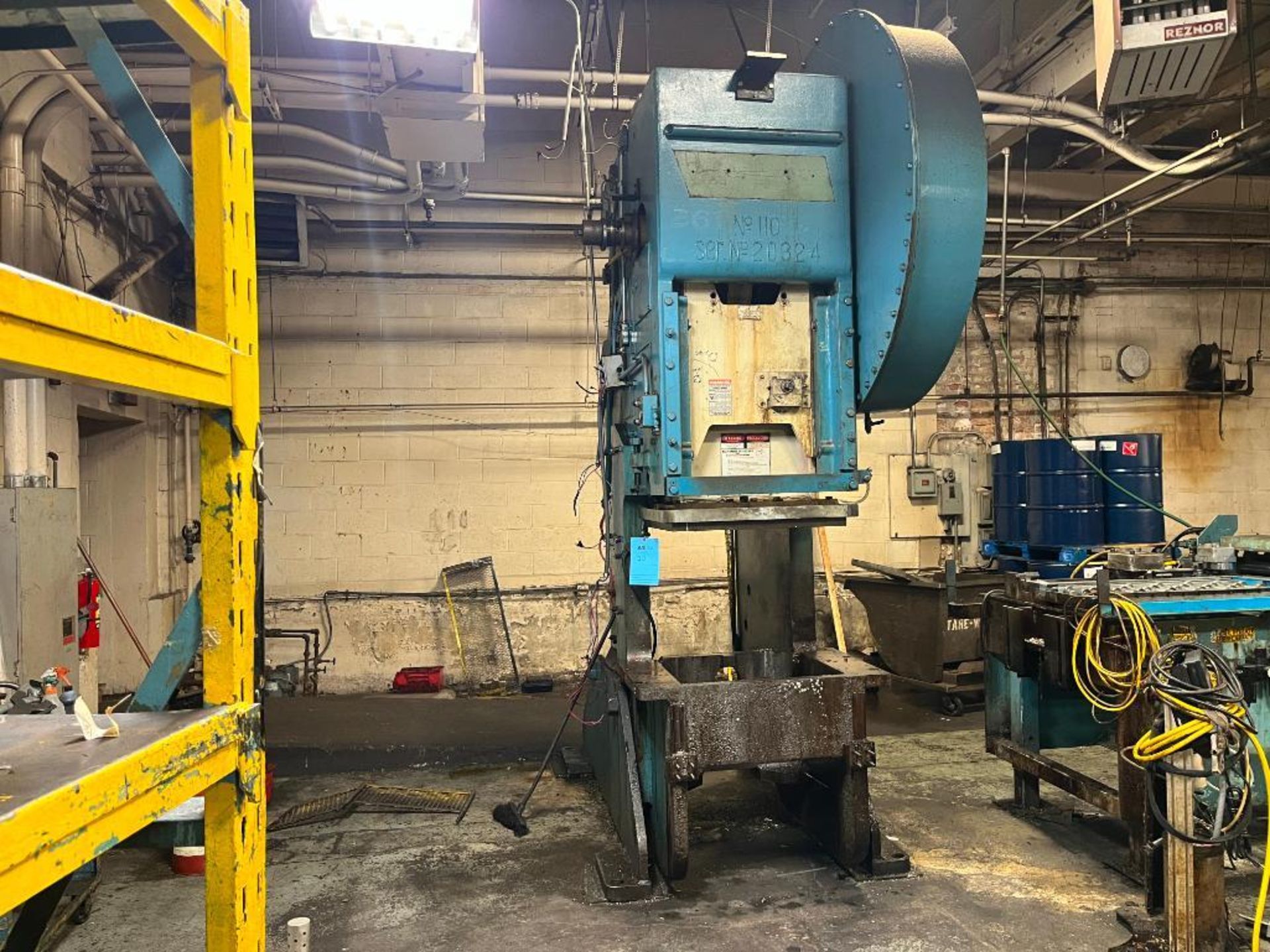 Verson 110 Ton, Open Back Inclinable Press Model 110. S/N 20324 (Disassembled for Rebuild), 41.75 x - Image 2 of 12