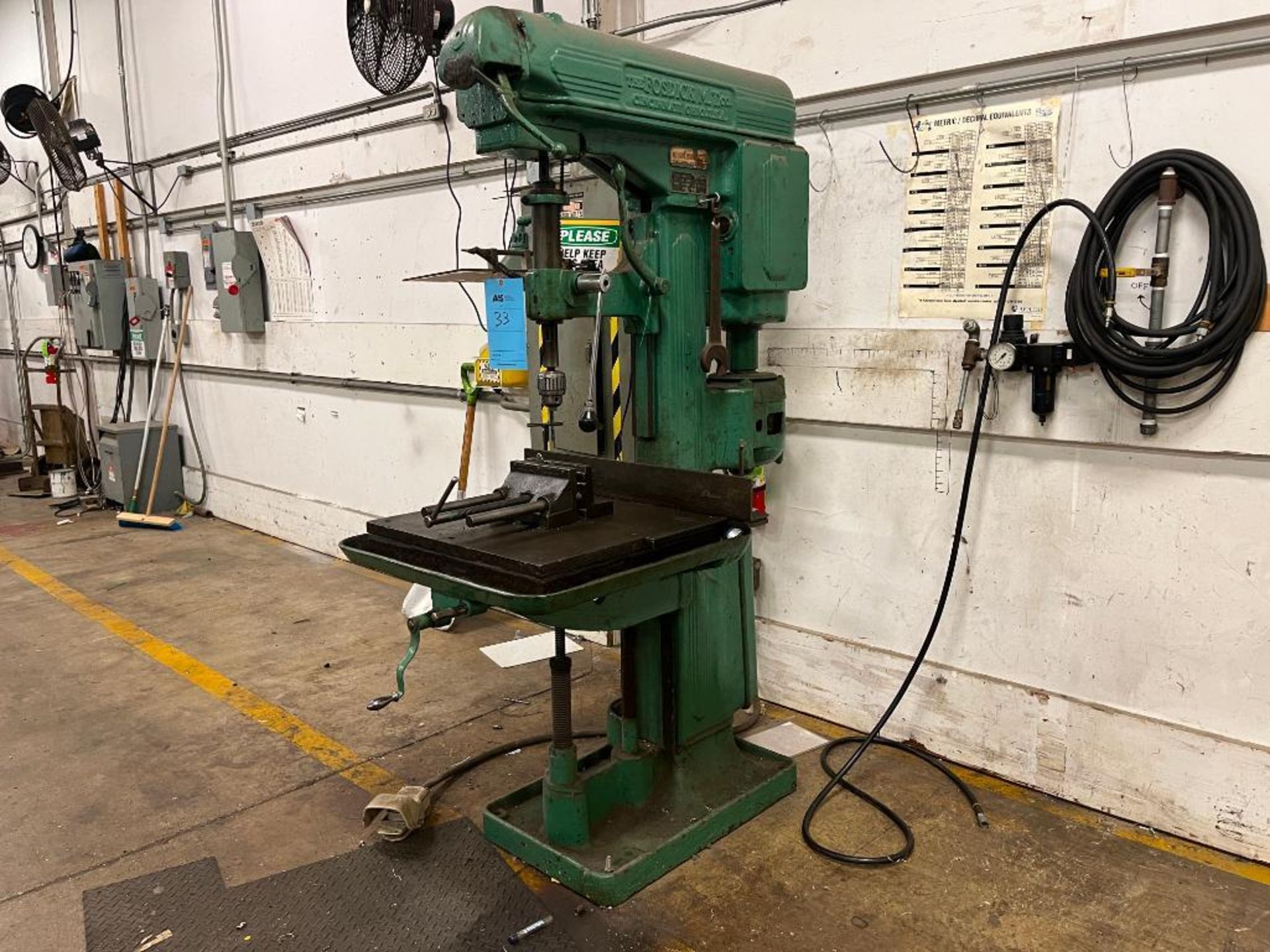 Fosdick 24" Drill Press 24" x 24" Table with Vise